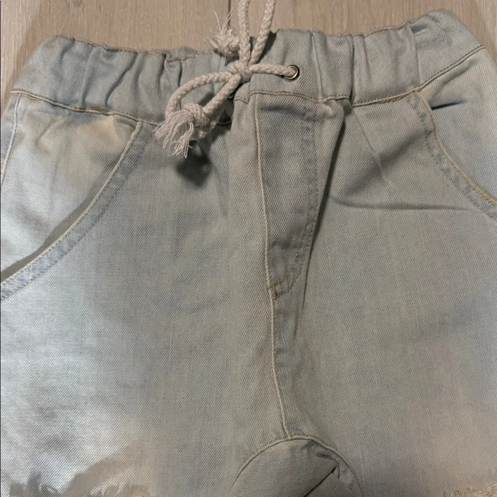 Duke of London Distressed Kids Light Blue Jeans Size 5